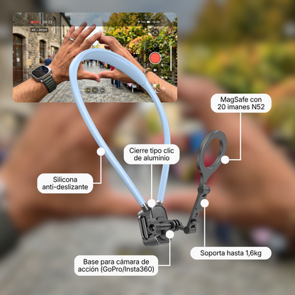 Magic POV 2.0 - Soporte de cuello para grabar en primera persona